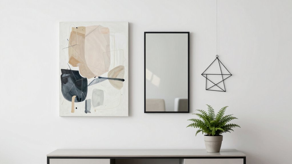 balanced minimalist gallery display