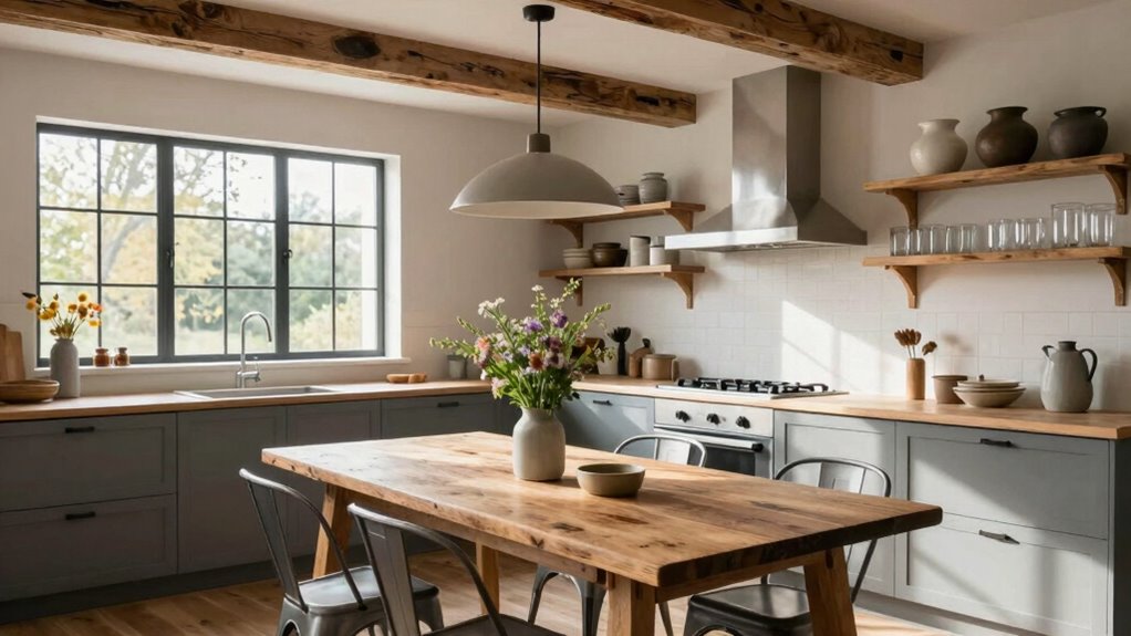 blend rustic with contemporary