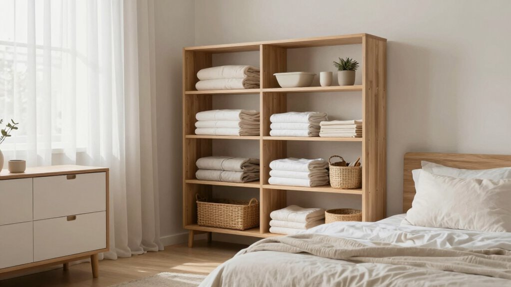 calm bedroom storage solutions