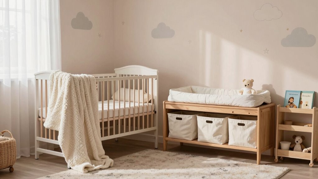 calm cozy nursery design