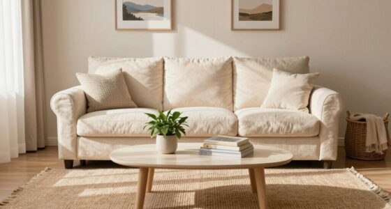 clutter free cozy living room