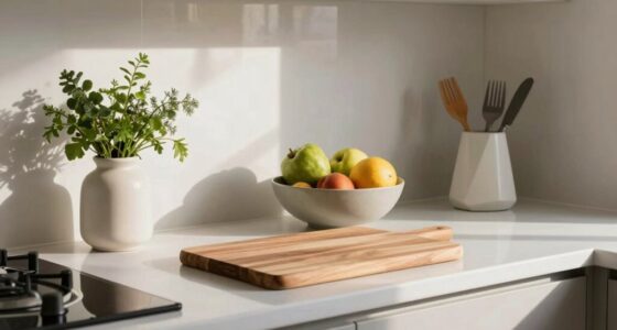 clutter free kitchen counter styling