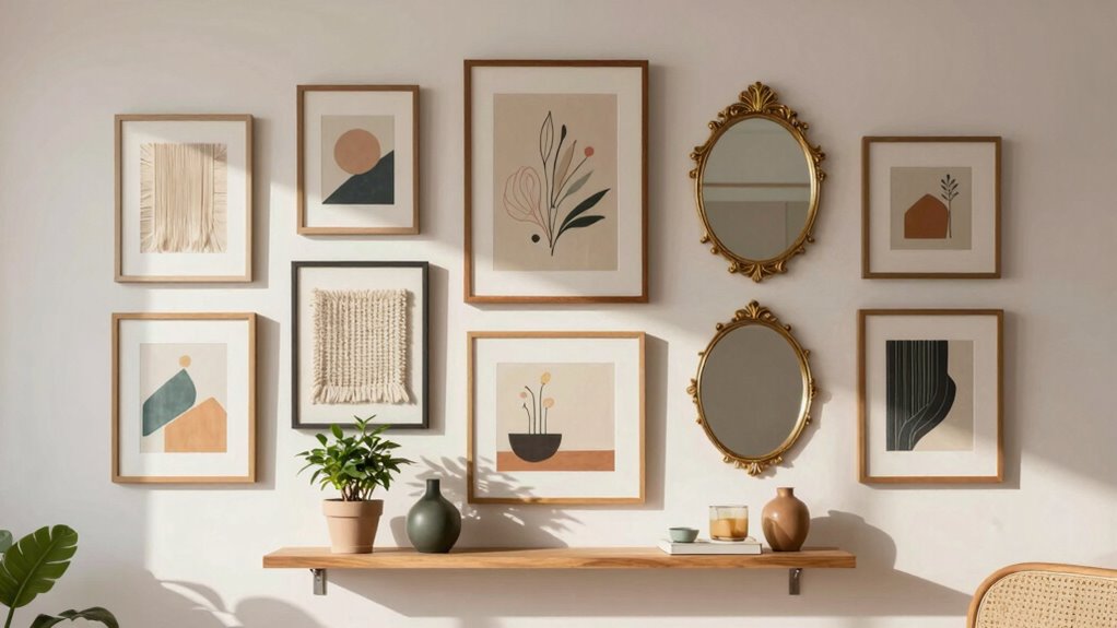 cohesive gallery wall design