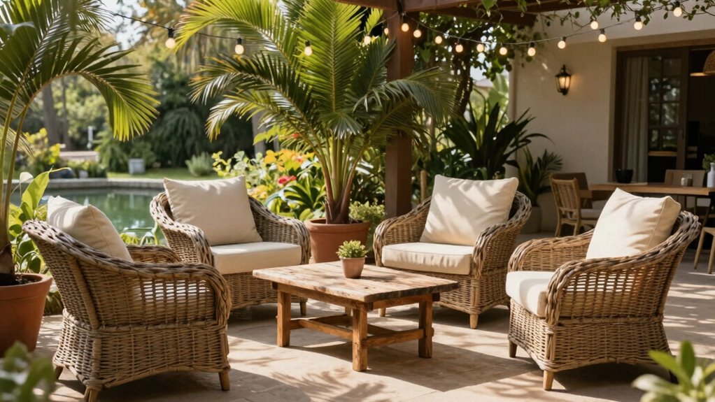 comfortable outdoor dining arrangements