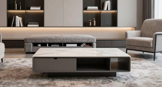 conceal clutter with stylish furniture