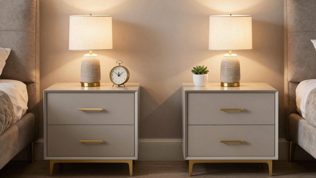 coordinated nightstand styling