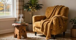 cozy fall and winter reading space