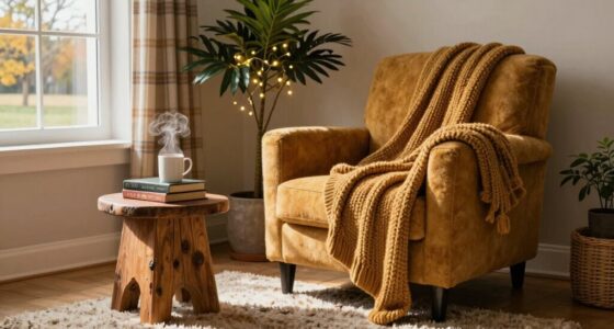 cozy fall and winter reading space