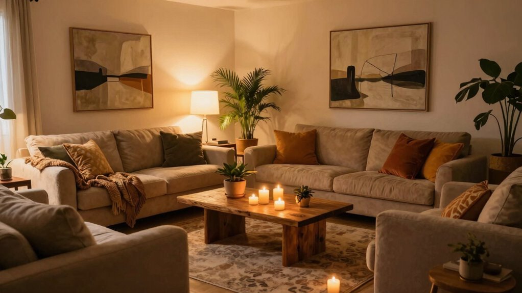 cozy furnishings and layout