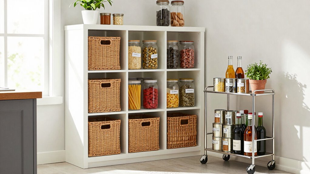 create a makeshift storage area