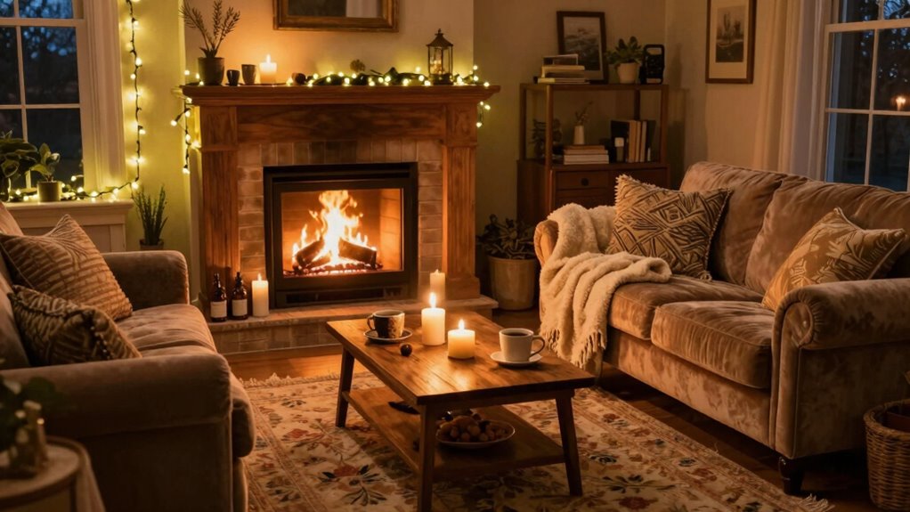 create cozy winter living room