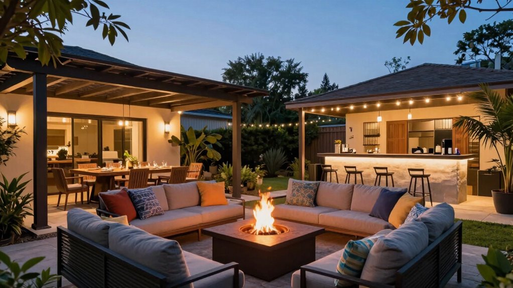 create inviting multi zone backyard