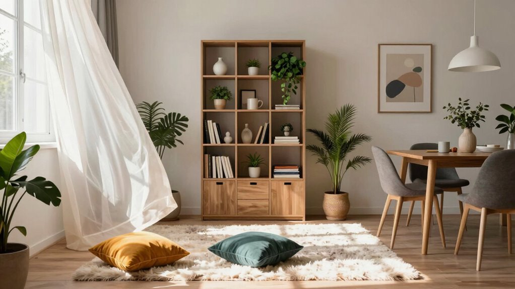 dividing studio apartment spaces