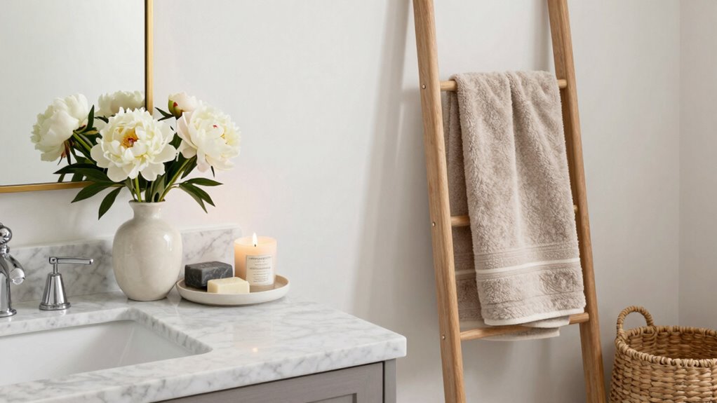 effective bathroom accessory layering