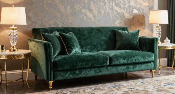 elegant accessories enhance sofa