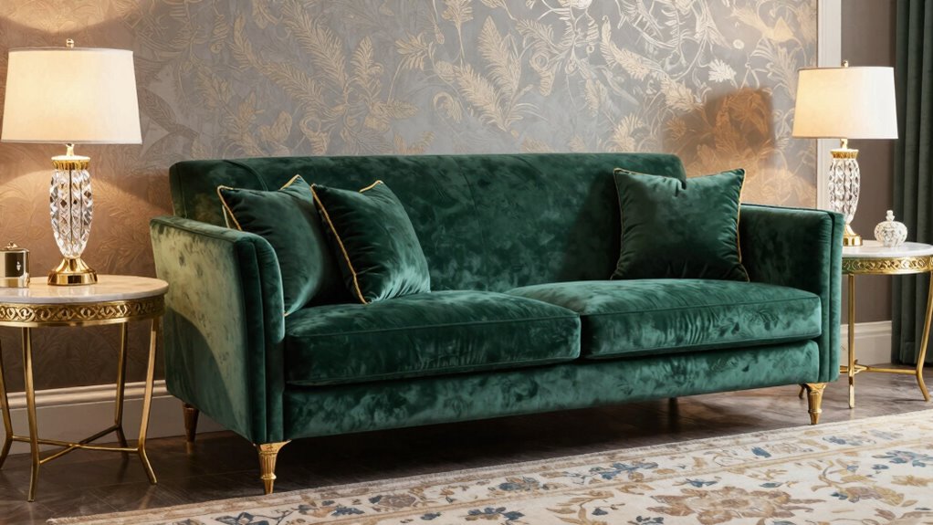 elegant accessories enhance sofa