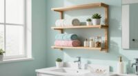 elegant and airy bathroom storage