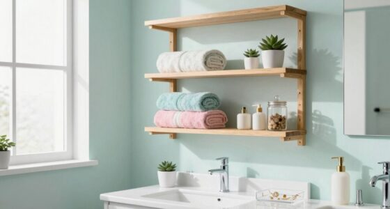 elegant and airy bathroom storage