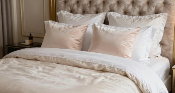 elegant layered bedding setup