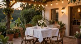 elegant outdoor dining setup