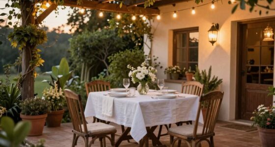 elegant outdoor dining setup