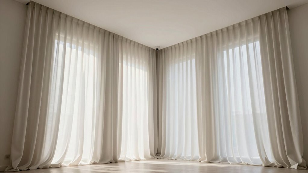 hang curtains high above