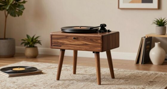 highlighting record player stand