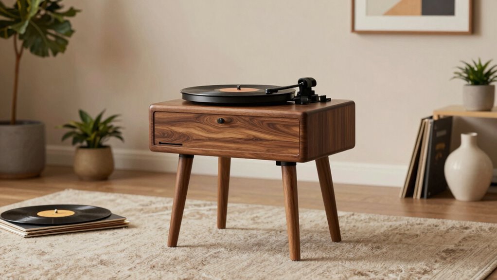 highlighting record player stand
