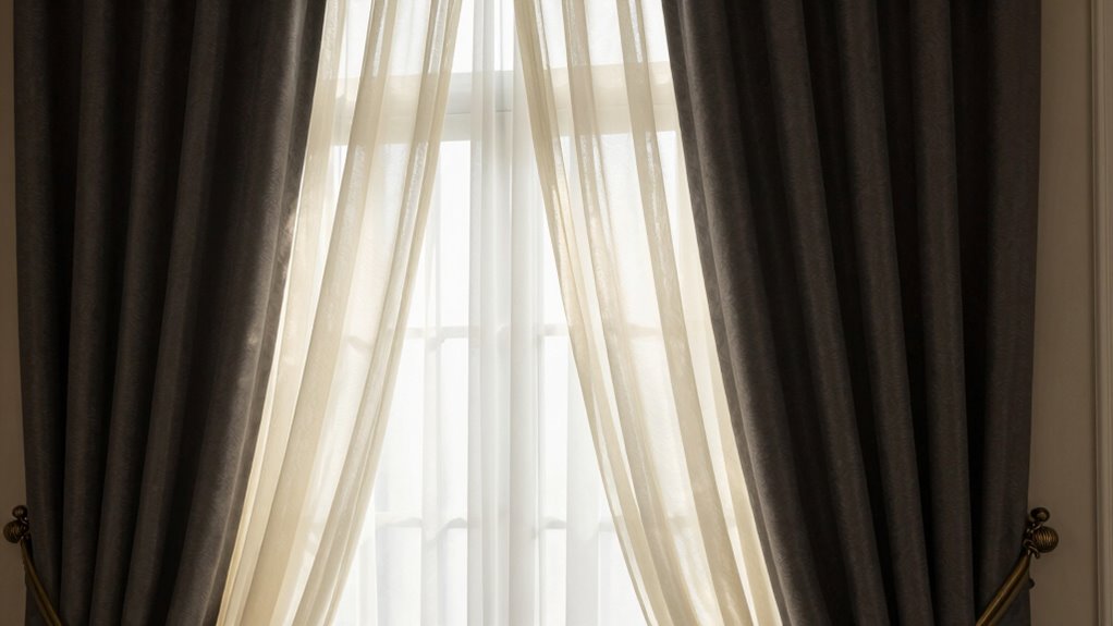 layered window treatment harmony