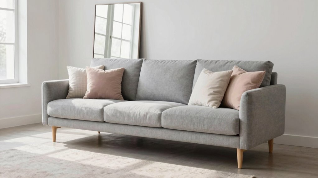 lighten large sofa appearance