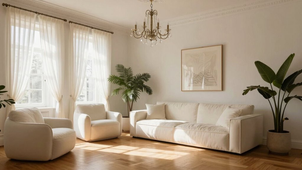luxurious warm white interiors