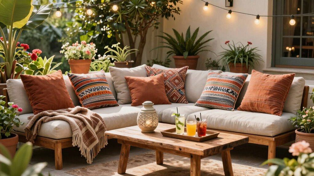outdoor decor layering techniques