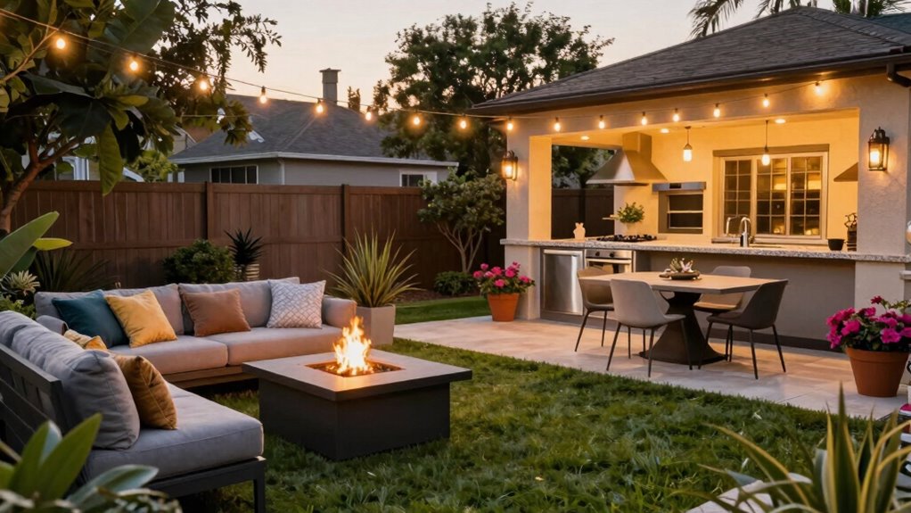 outdoor entertaining zones