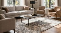 rug layout for living room