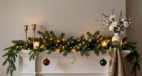 sophisticated holiday mantel decor