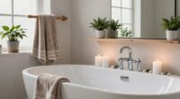 spa inspired clean bathroom decor