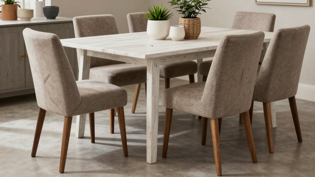 stylish coordinated dining chairs