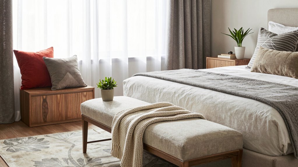 stylish functional bedroom benches