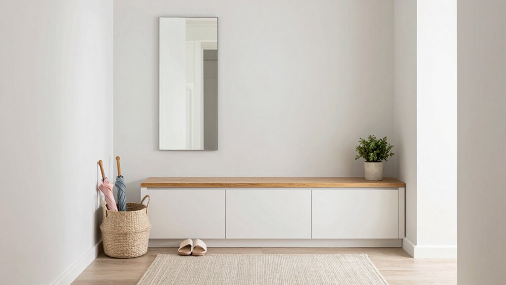 stylish functional entryway organization