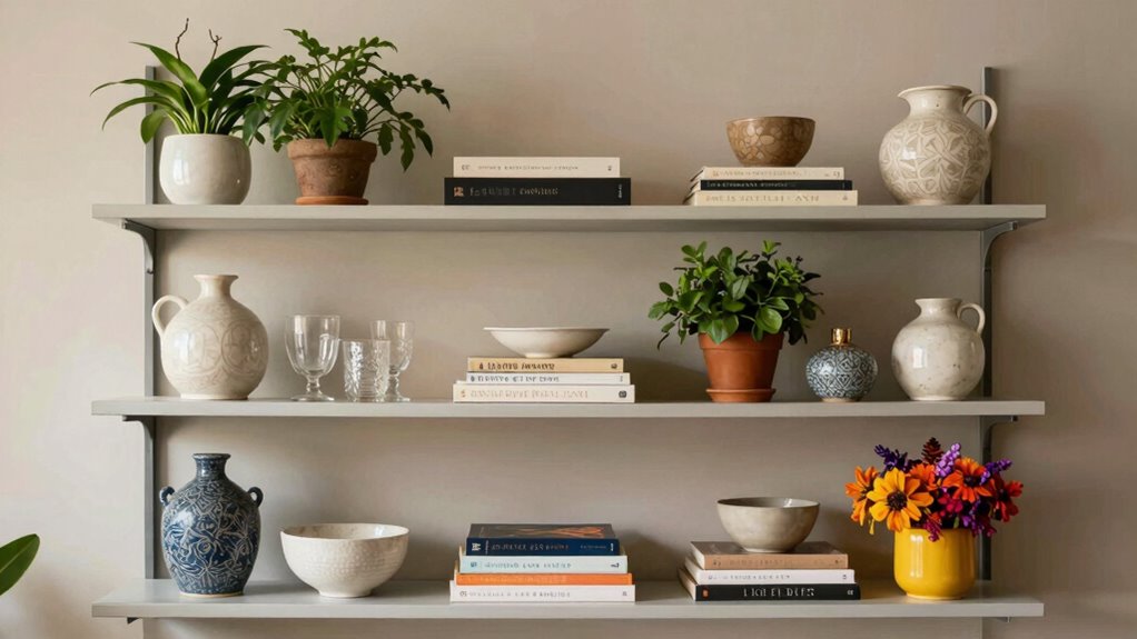 stylish open shelving arrangements