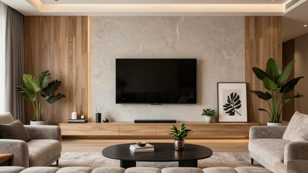 stylish tv wall design
