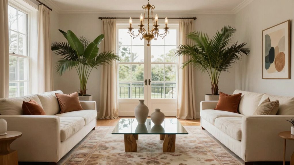 symmetrical living room design