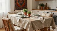 textiles enhance kitchen warmth
