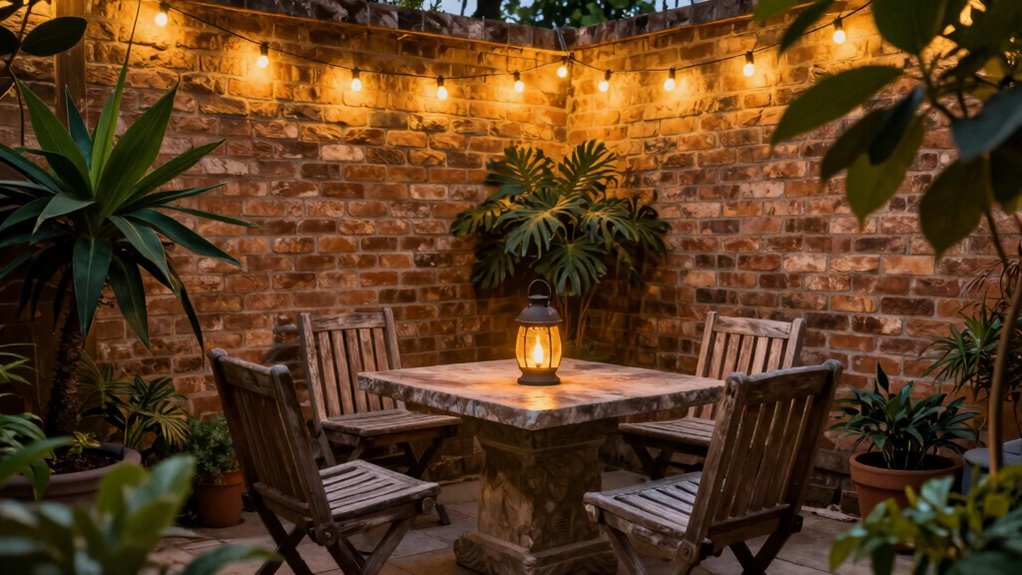 warm inviting outdoor ambiance