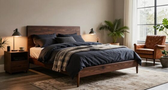 warm masculine bedroom inspiration