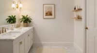 warmth in white bathroom