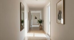 widen narrow hallways visually