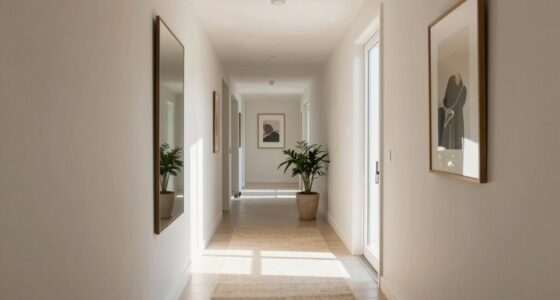 widen narrow hallways visually