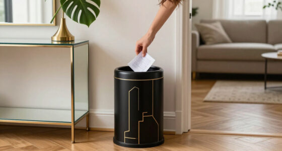 This Stylish Trash Can Is “Perfect” For Small Spaces (And Gives Art Deco Vibes!)