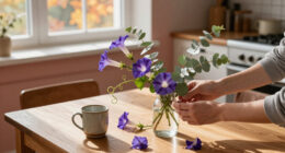 12-Bundle LetuoClips Fall Morning Glory Stems With Eucalyptus For $7